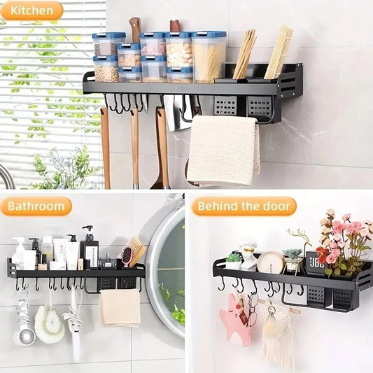 Kitchen Spice Rack Storage Organizer Shelf Wall mounted