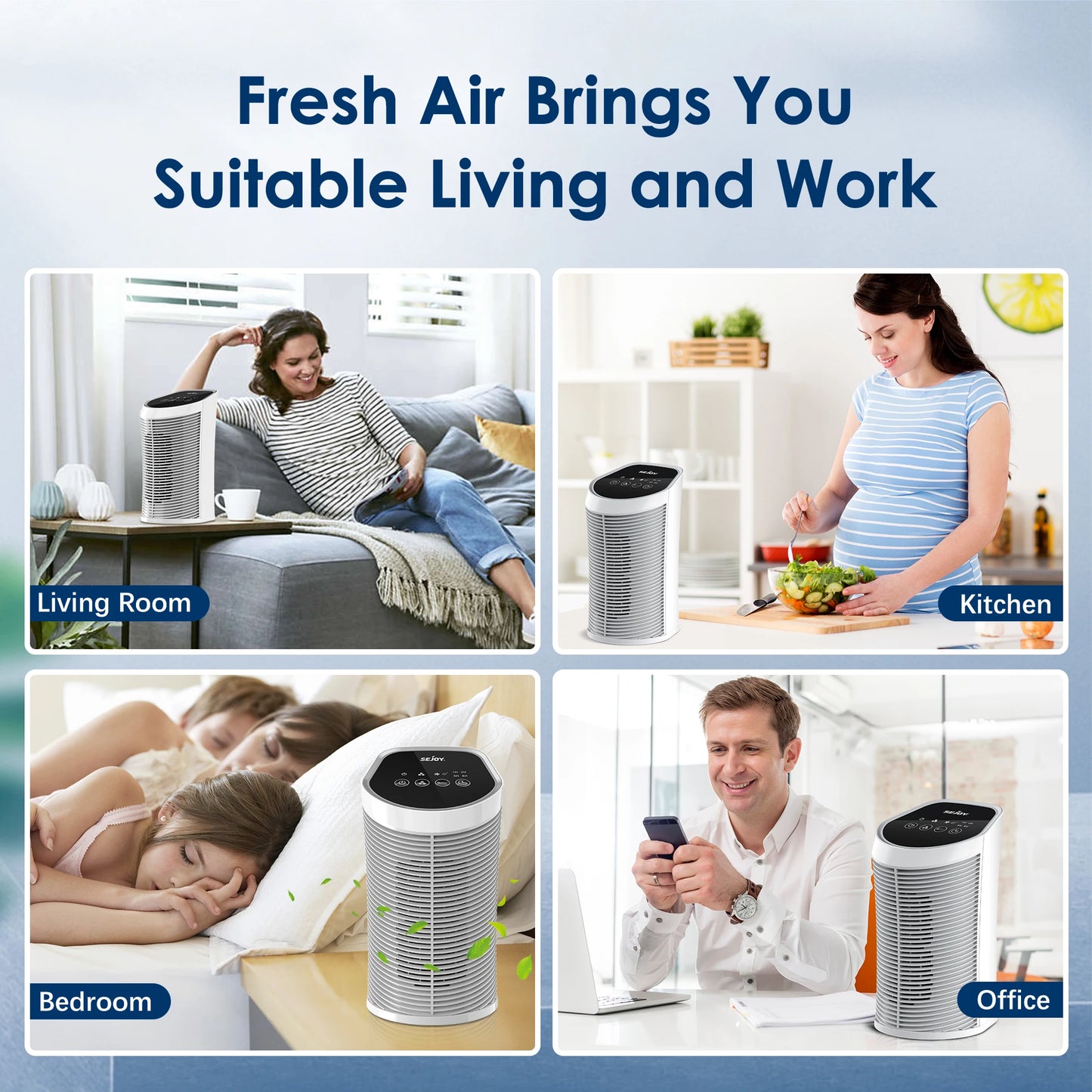 Air Purifier HEPA Filter For Indoor 200 Square Feet with Ionizer