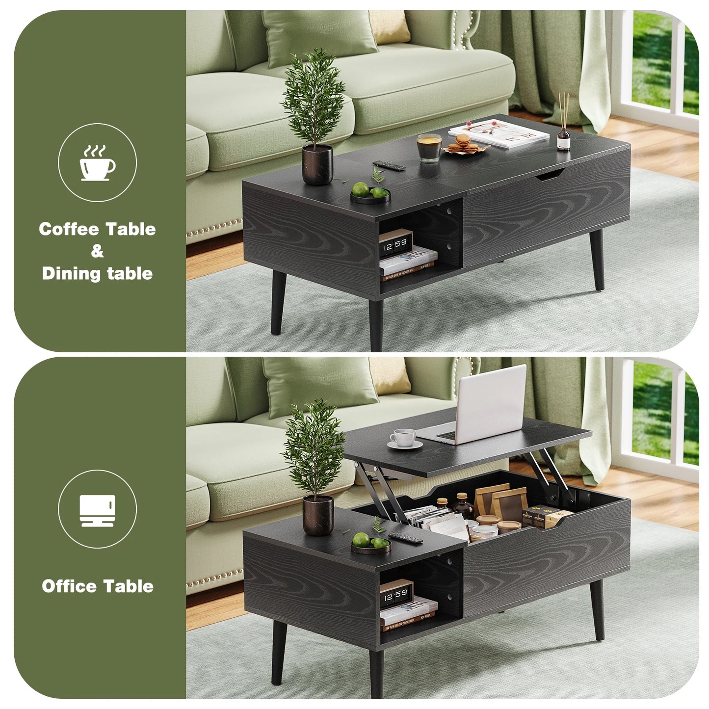 Lift Top Coffee Table with Storage