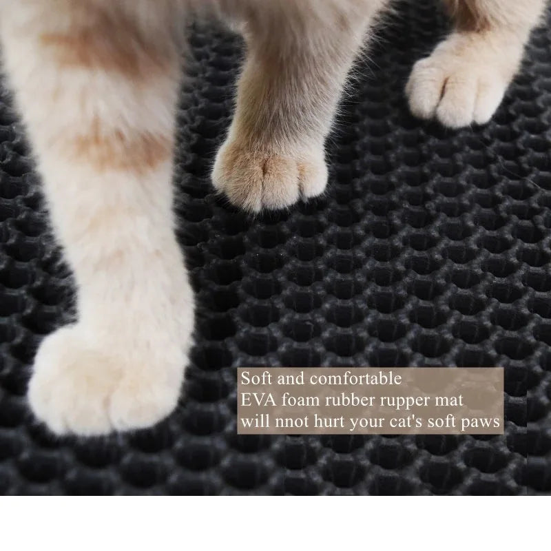 Cat Litter Mat Waterproof Double Layer EVA Foldable Mat