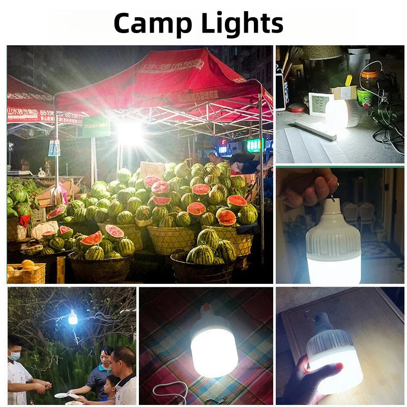 Rechargeable LED Indoor Outdoor Emergency Hookup Portable Lights