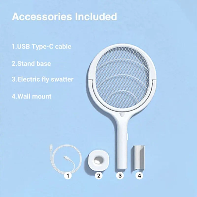 Electric Mosquito, fly Swatter 5 In 1 Fast Charging Racket