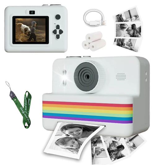 Kids Digital Camera with Instant Printer - 2.8" HD Screen Portable Photo Camera for Children
