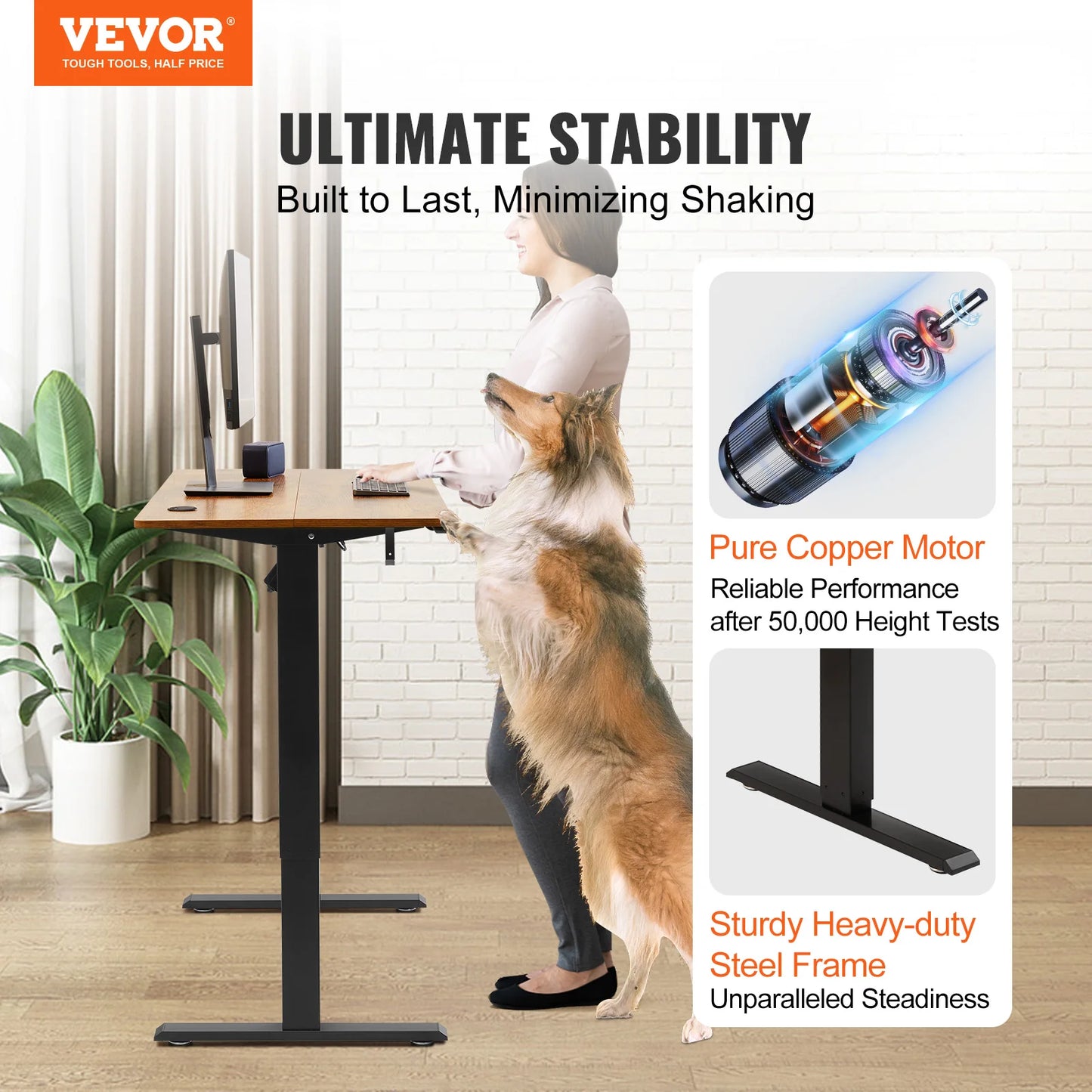 VEVOR Electric Standing Desk Height Adjustable