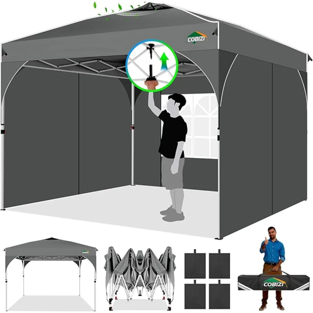 Canopy Tent 10x10, Easy Pop-Up Canopy for Party Camping