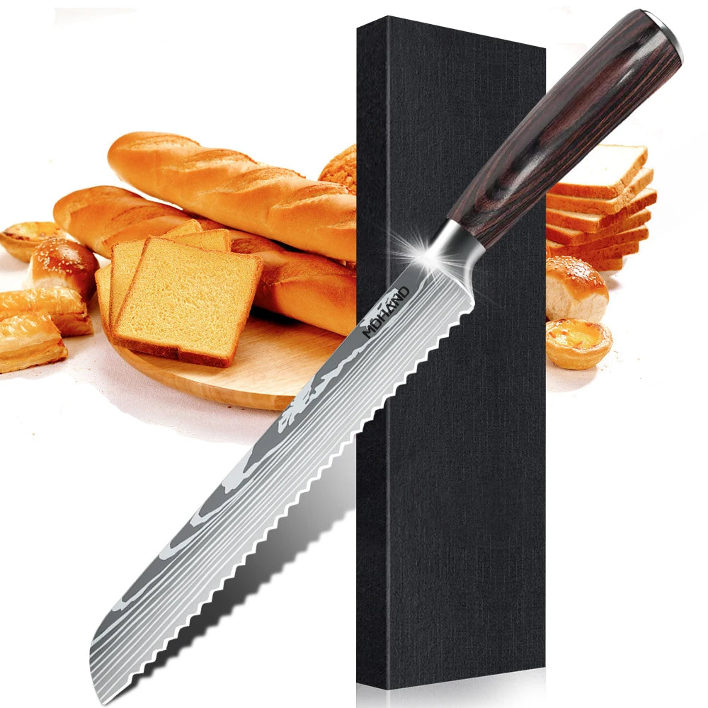 Chef knife Set Professional Laser Damascus Pattern Stainless Steel