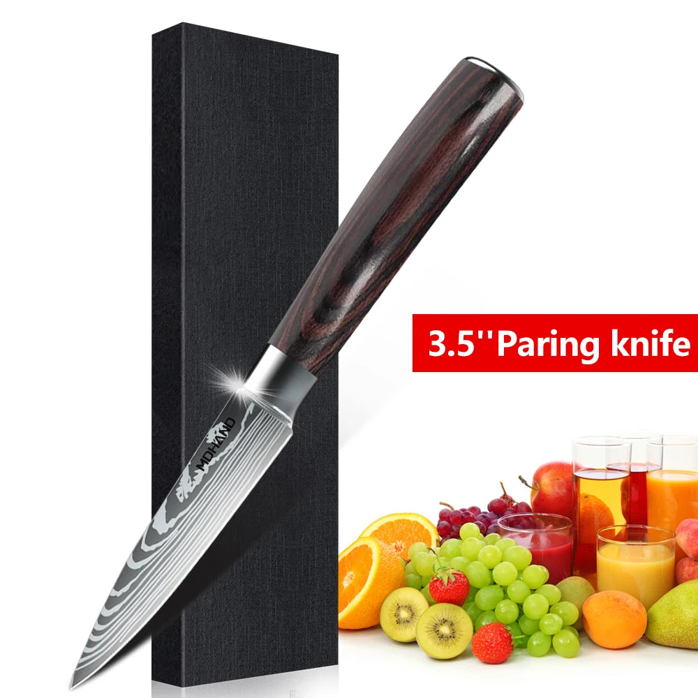 Chef knife Set Professional Laser Damascus Pattern Stainless Steel