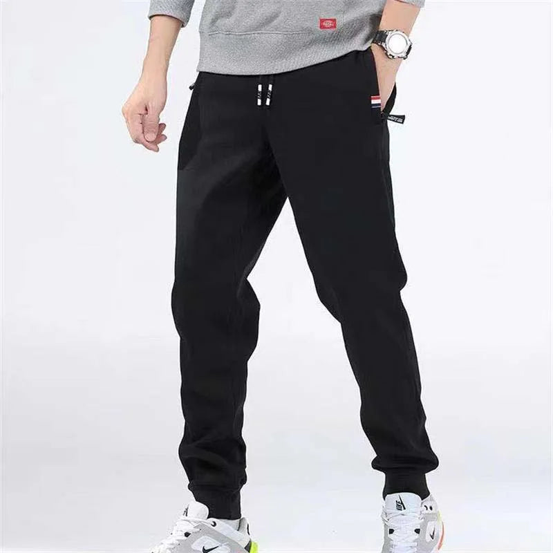 Men's Lambswool Sweatpants Solid Drawstring