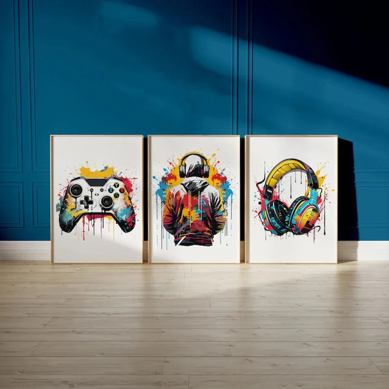 Canvas Gaming Prints Poster Set