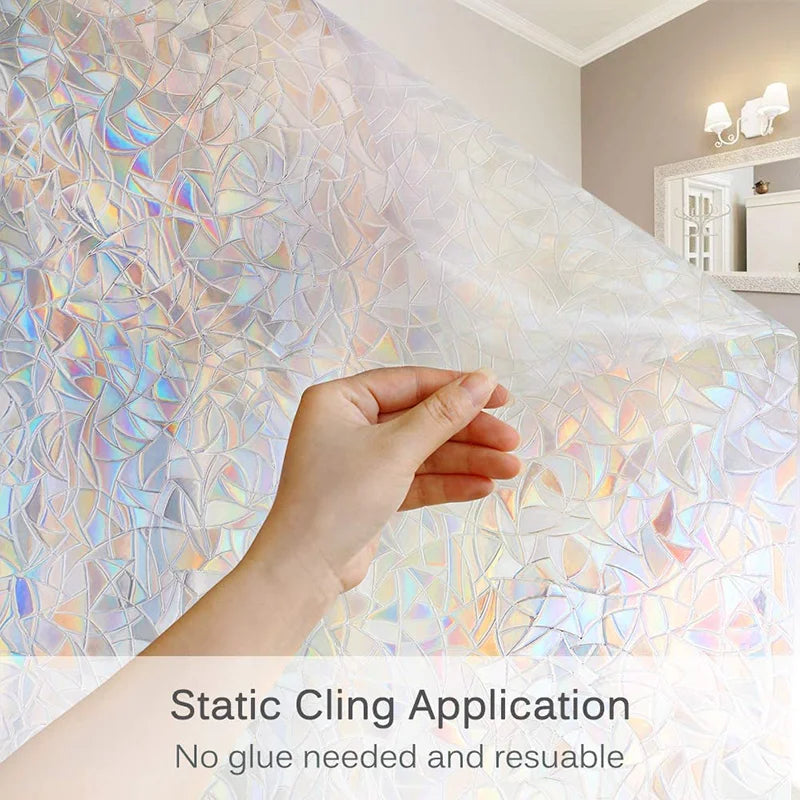 Window Privacy Film - Static Cling Decorative Glass Covering