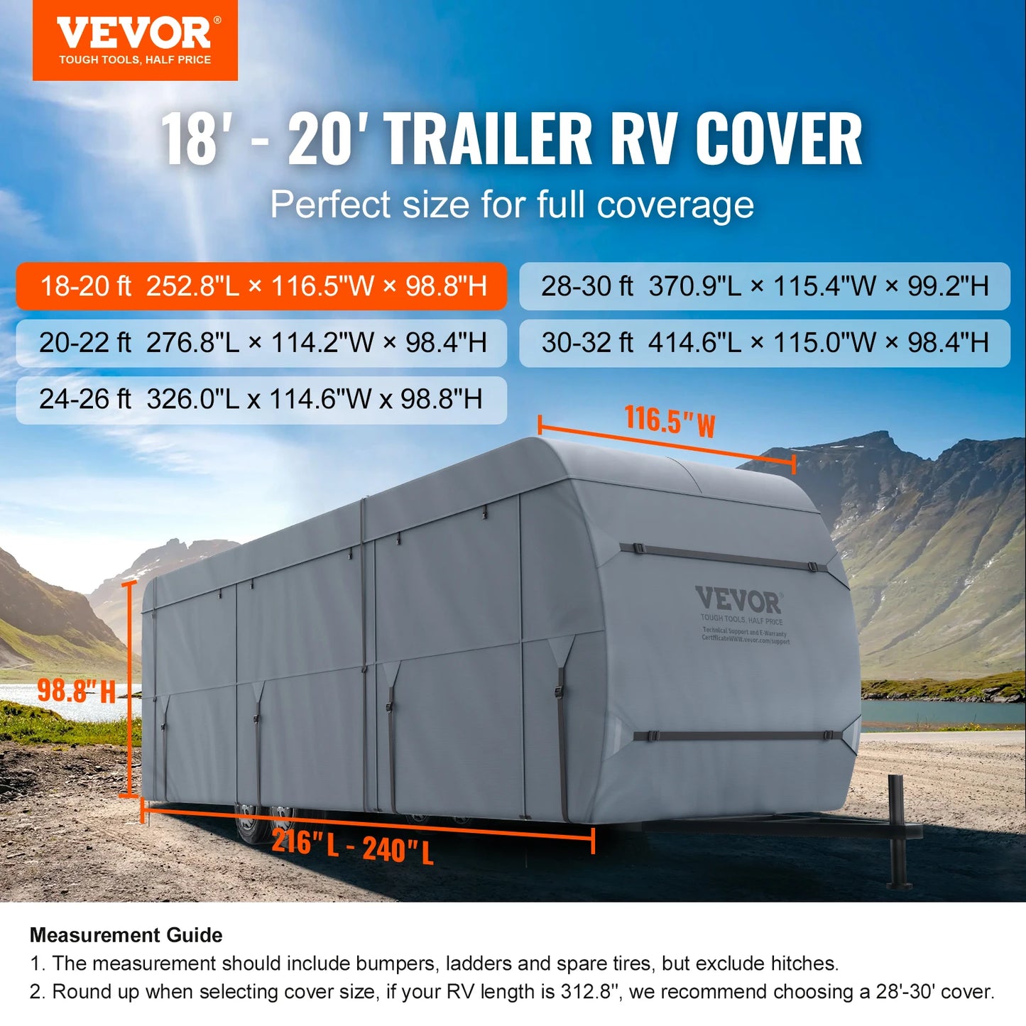 VEVOR Travel Trailer Cover