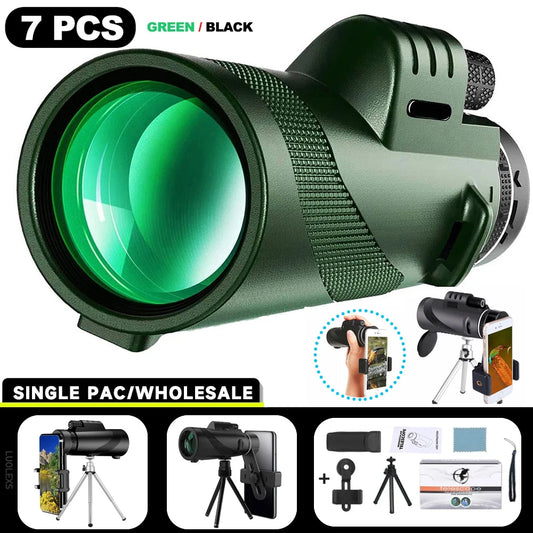 Portable HD Telescope 80x100 Zoom Compact Folding Telescope