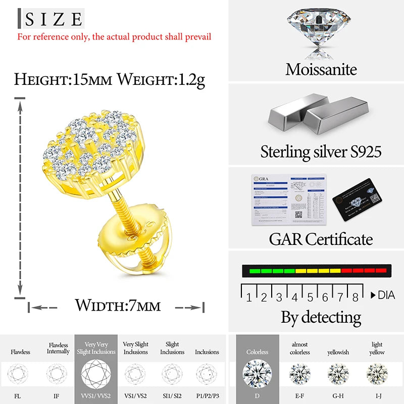 Moissanite Stud Earrings - PDS Home & More