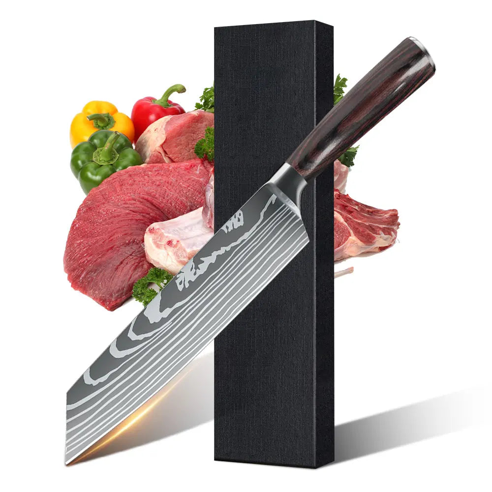 Chef knife Set Professional Laser Damascus Pattern Stainless Steel