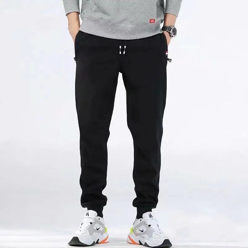 Men's Lambswool Sweatpants Solid Drawstring