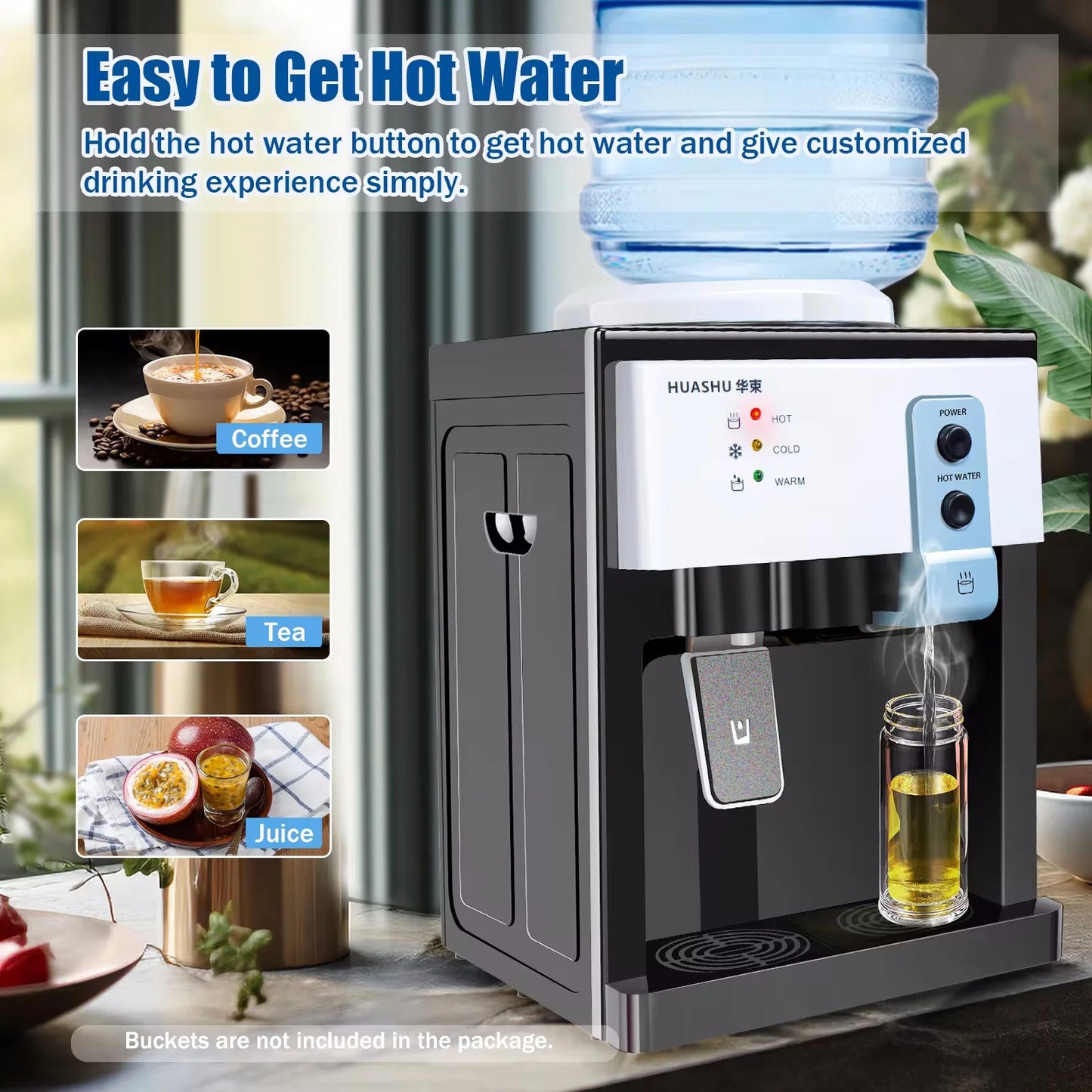 5 Gallon Loading Water Cooler Dispenser Small Countertop Hot Cold Drinking Machine