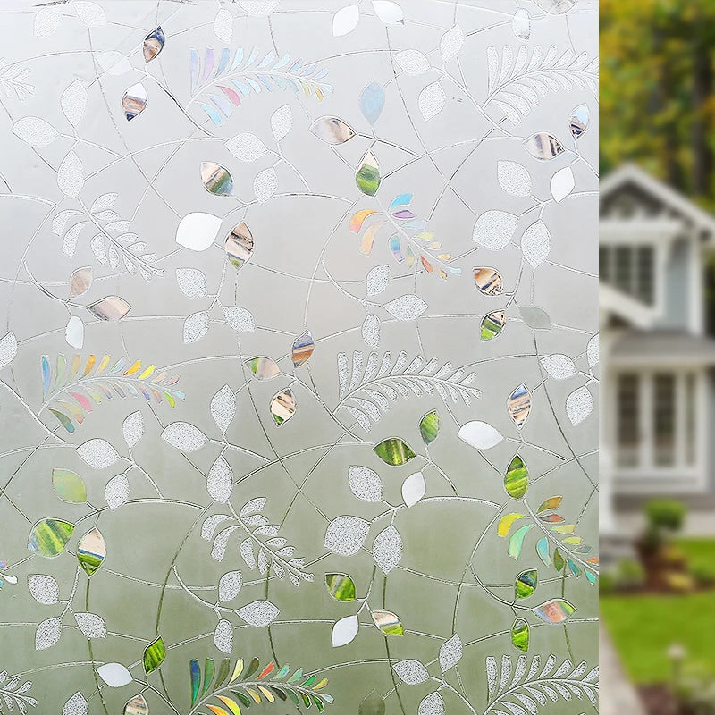 Window Privacy Film - Static Cling Decorative Glass Covering