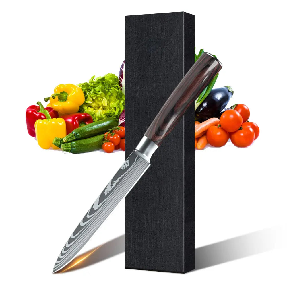 Chef knife Set Professional Laser Damascus Pattern Stainless Steel