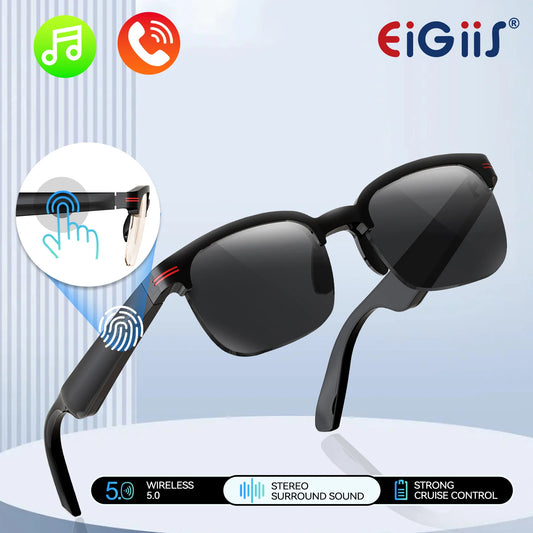 Smart Sunglasses Wireless Call Music Playback with Blue Light UV Protection IP67 Waterproof