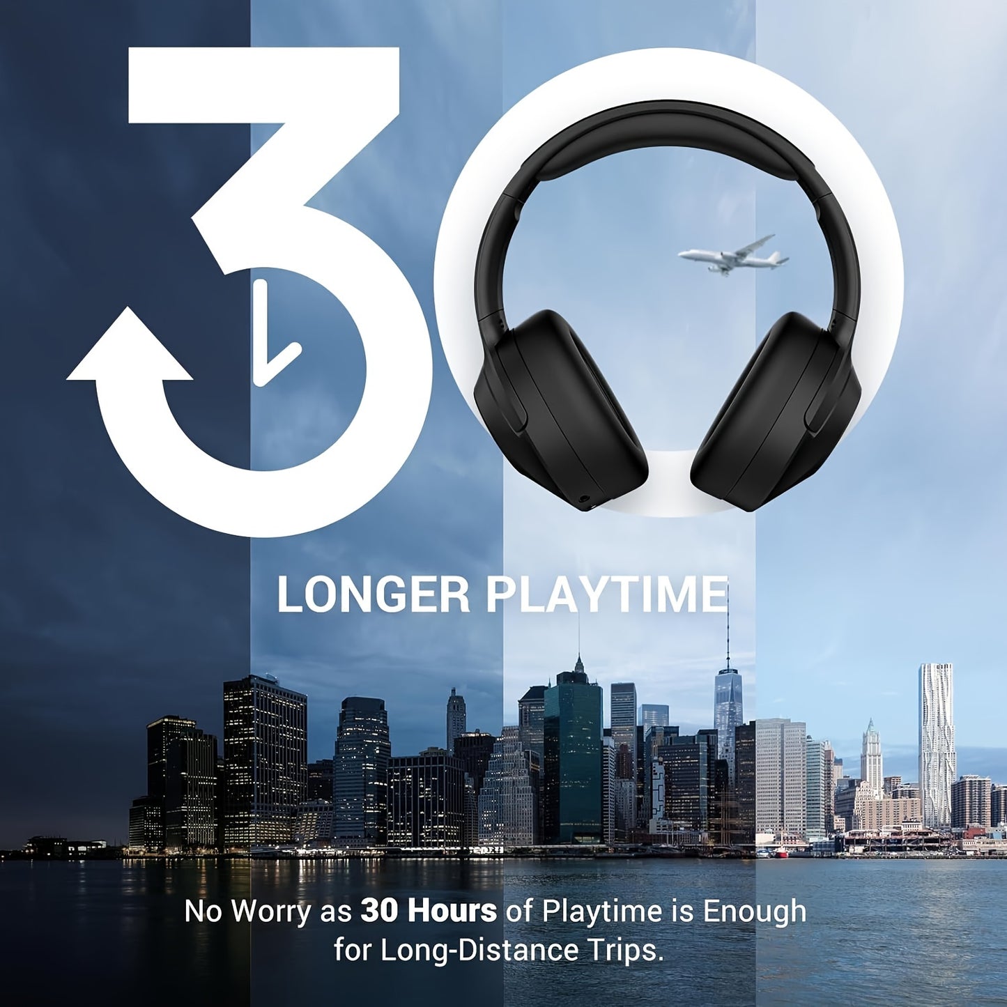 Hybrid Active Noise Cancelling Headphones Wireless