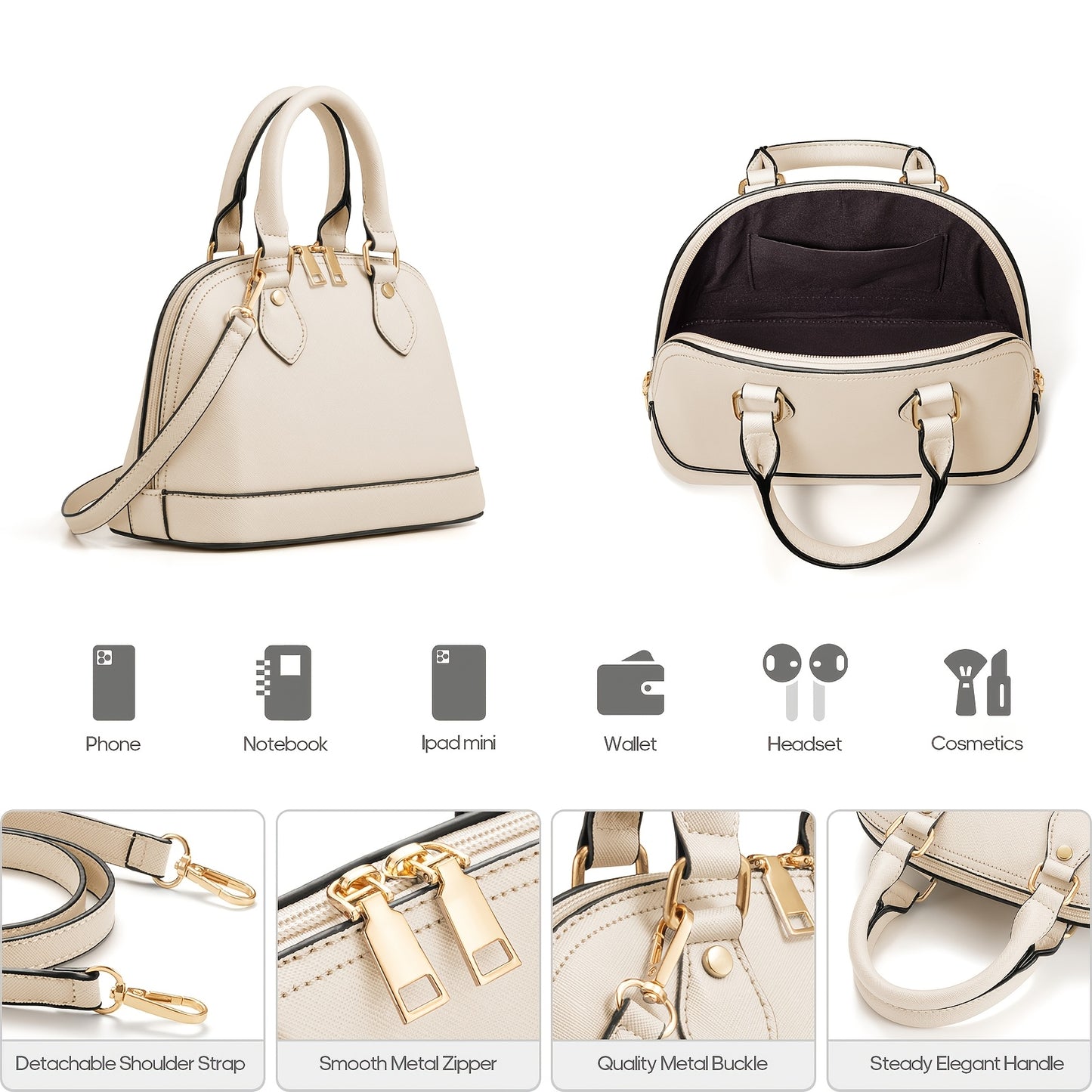 4-Piece Fashion Handbag Set with Wallet