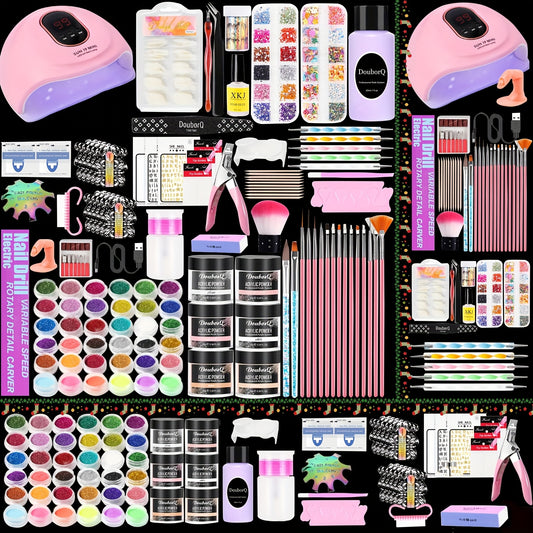 Acrylic Nail Kit with Drill & UV Light - Professional Starter Set