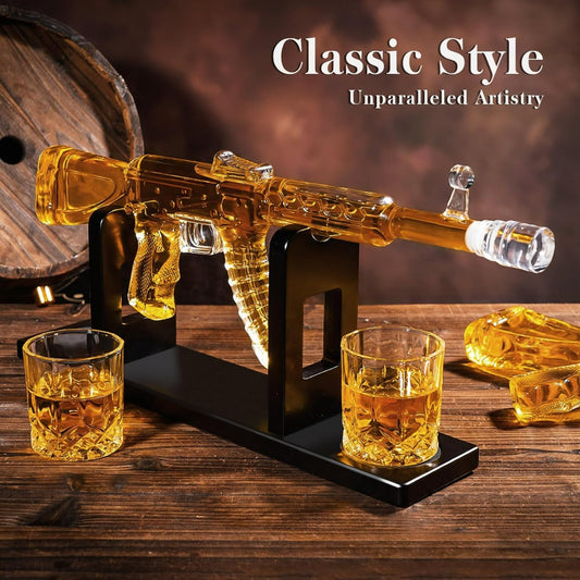 Whiskey Decanter Set with 2 Glasses