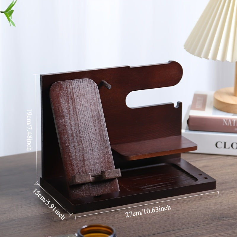 Wood Phone Stand & Organizer