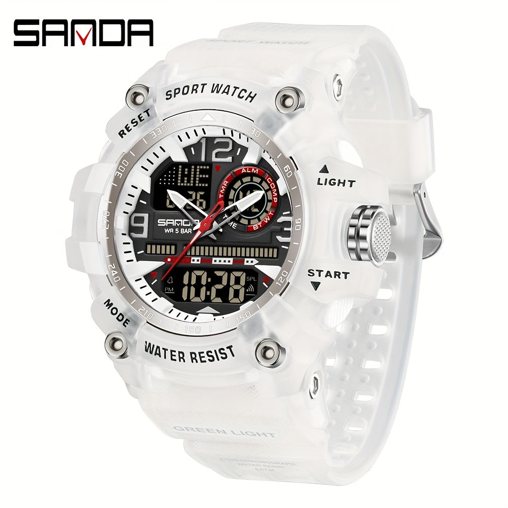 Multi-Functional Waterproof Electronic Watch with Large Dial