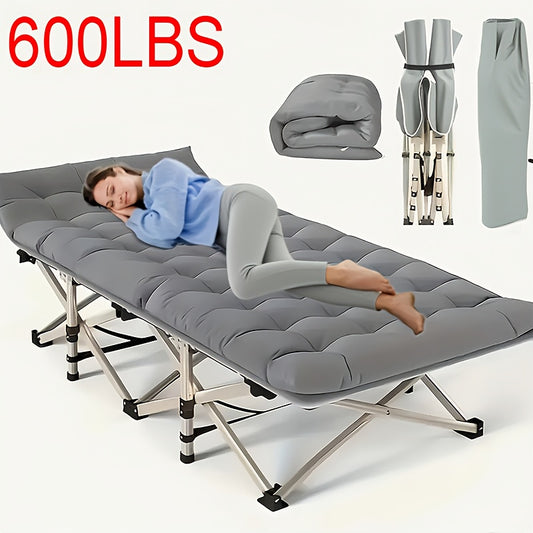 Outdoor Folding Bed - Heavy Duty Camping Bed with 600lbs Capacity