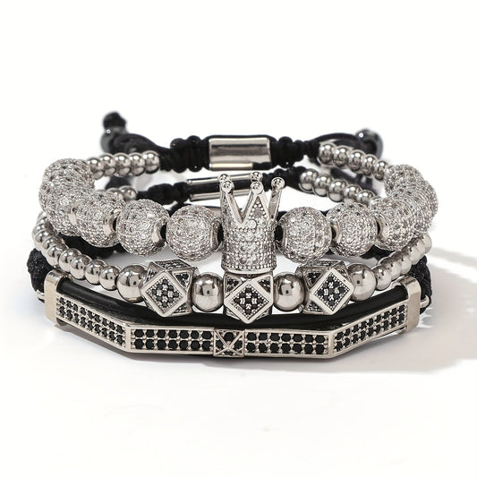 Men's Crown Bracelet Set